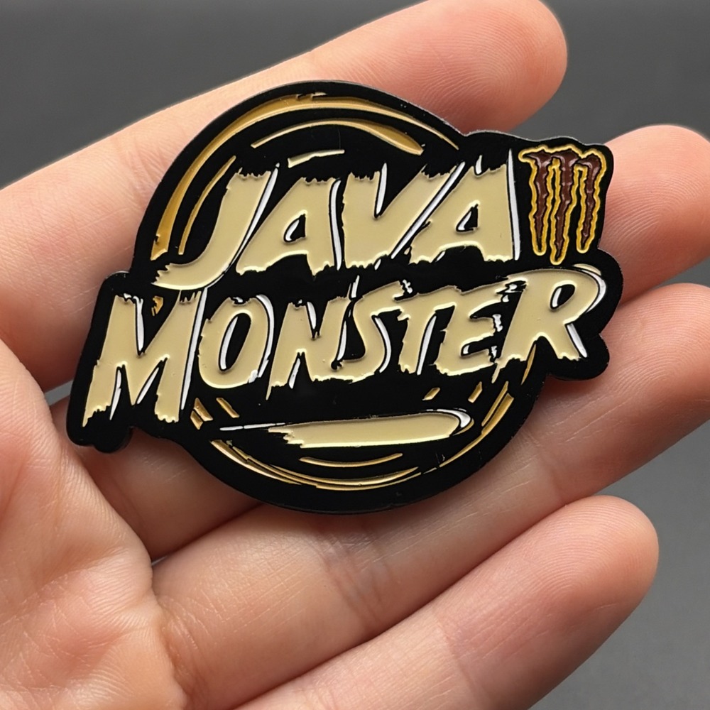 Java Monster Coffee Energy Drink Lapel Hat Pin